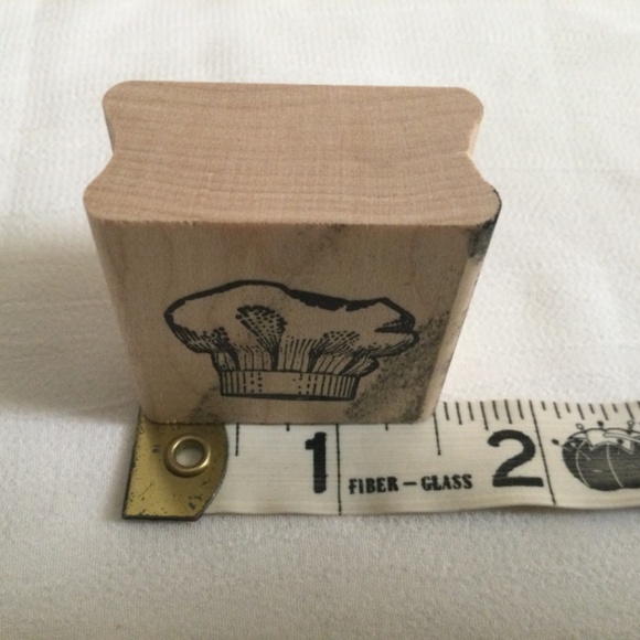 Chef or Baker Hat Rubber Stamp and Ink Pad Vintage - Picture 7 of 7